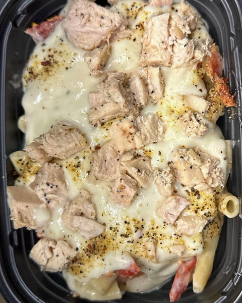 Chicken Penne Alfredo with Sun-Dried Tomatoes